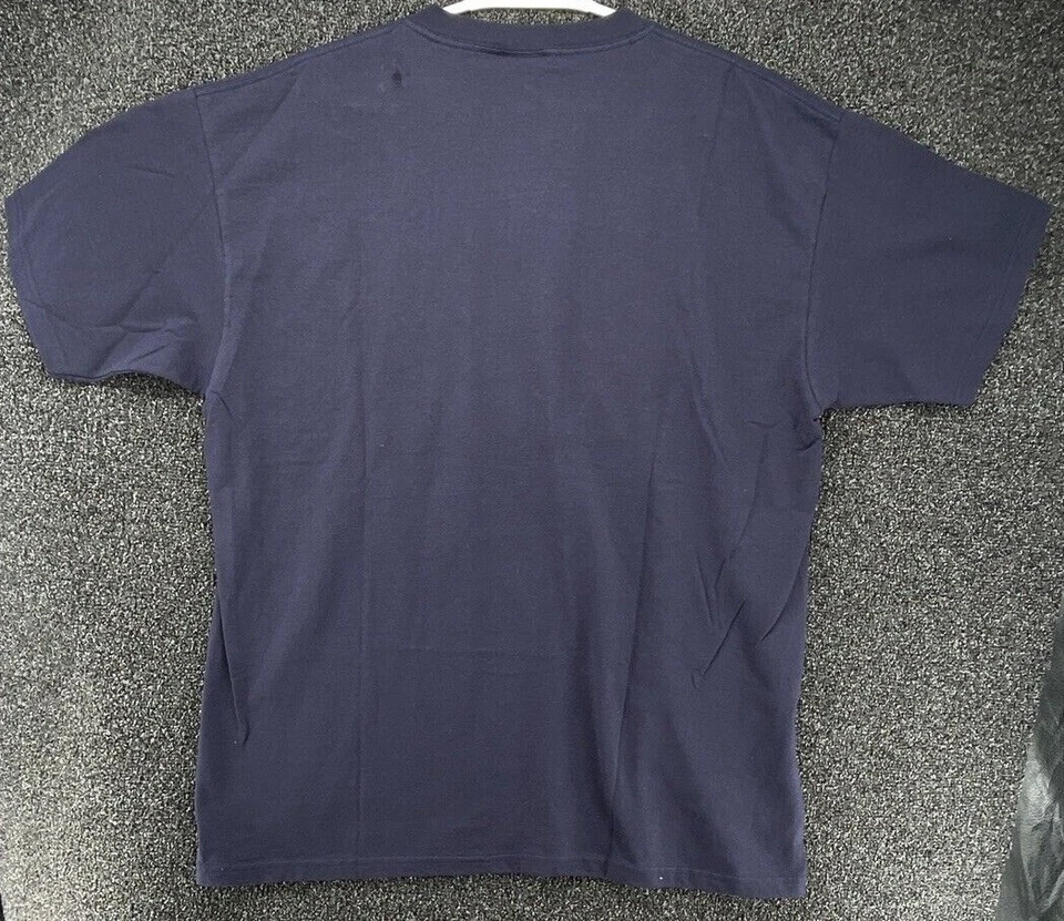 Camisa de atletismo Bad Boy para hombre XL azul años 90 hecha en EE. UU. gráfico 3D vintage Y2K Foto 3 de 4