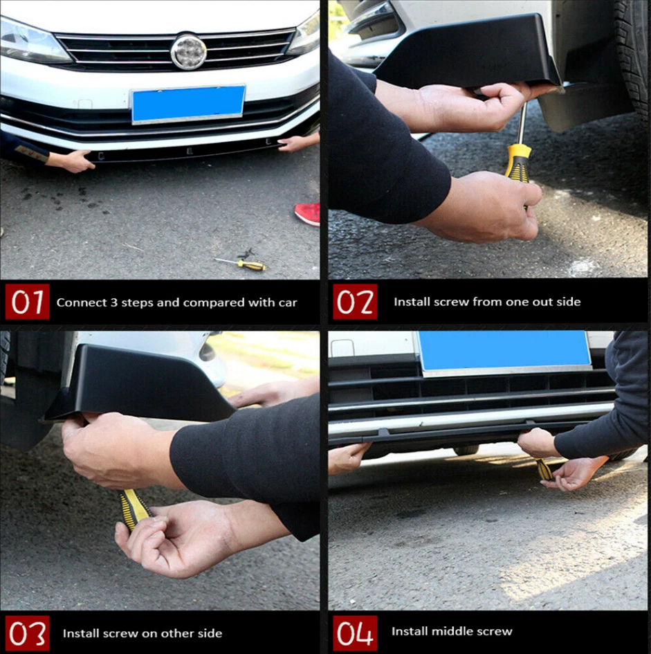 Add-on Universal Fit For Lincoln LS 2000-2006 Front Bumper Spoiler Splitter Lip - Изображение 4 из 4