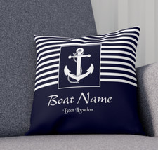 Almohada de barco personalizada, almohadas náuticas, cojín de anclaje náutico vela