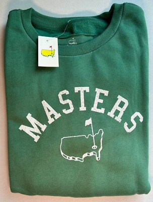 2026 Masters Tournament Men's Green Crewneck Sweatshirt Golf Pullover    