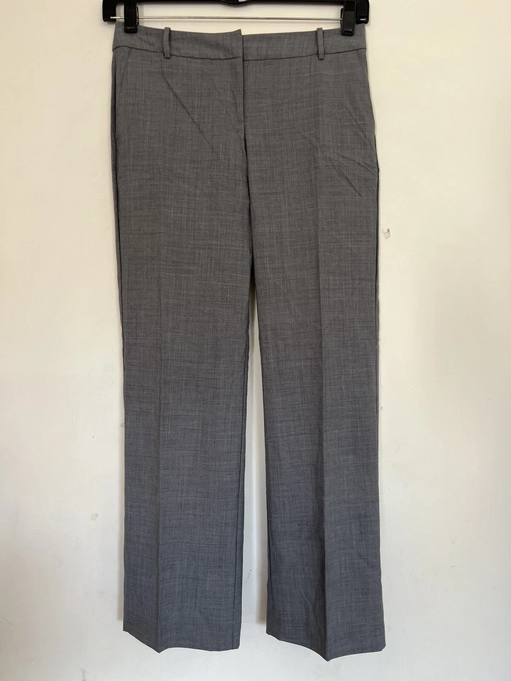 J.Jill платье брюки женщин 6Petites серый шерсти плоский передний карьера прямой ноги - Изображение 3 из 4