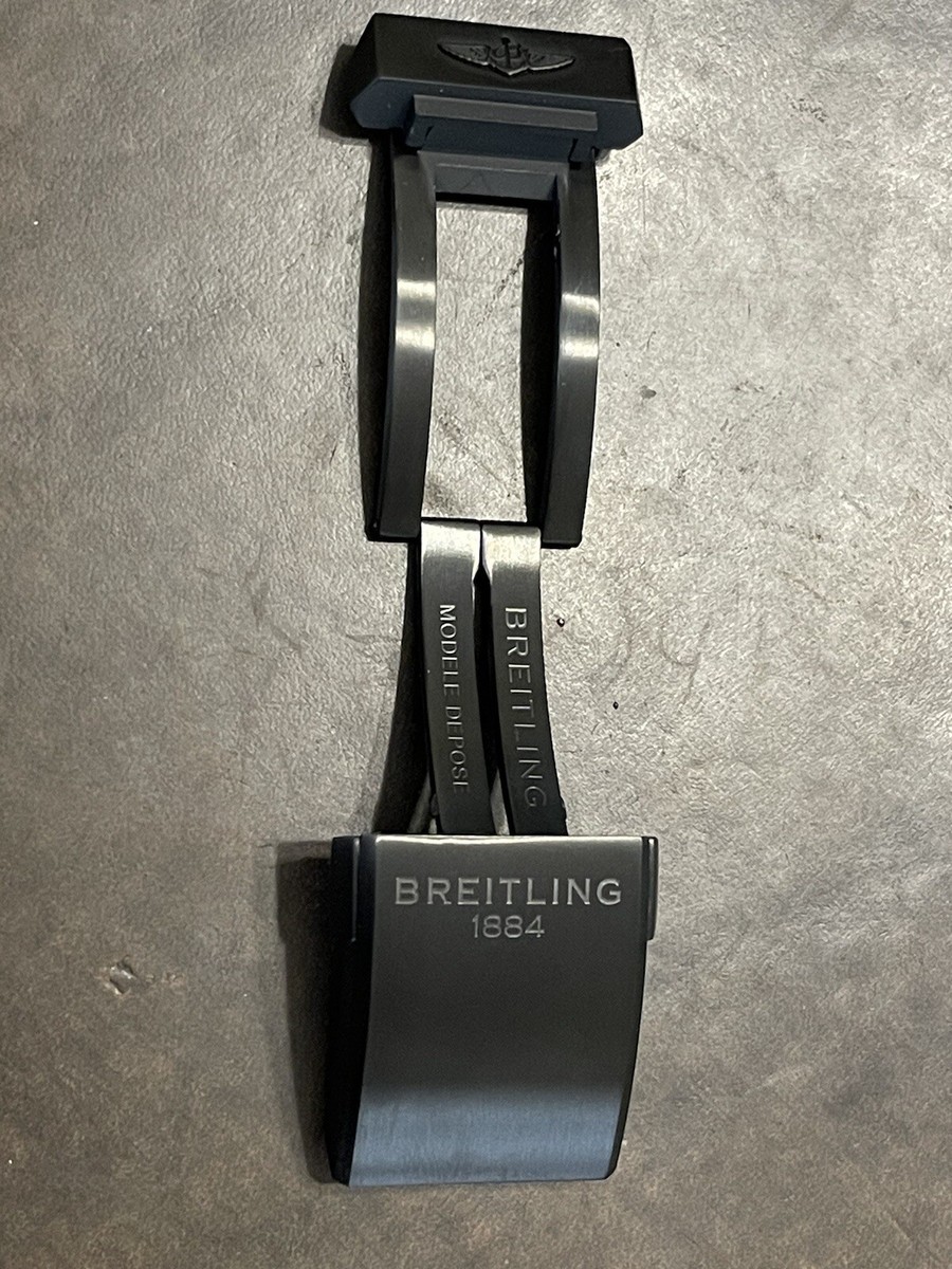 Breitling Black Matte Satin Stainless Steel Deployment Watch Clasp