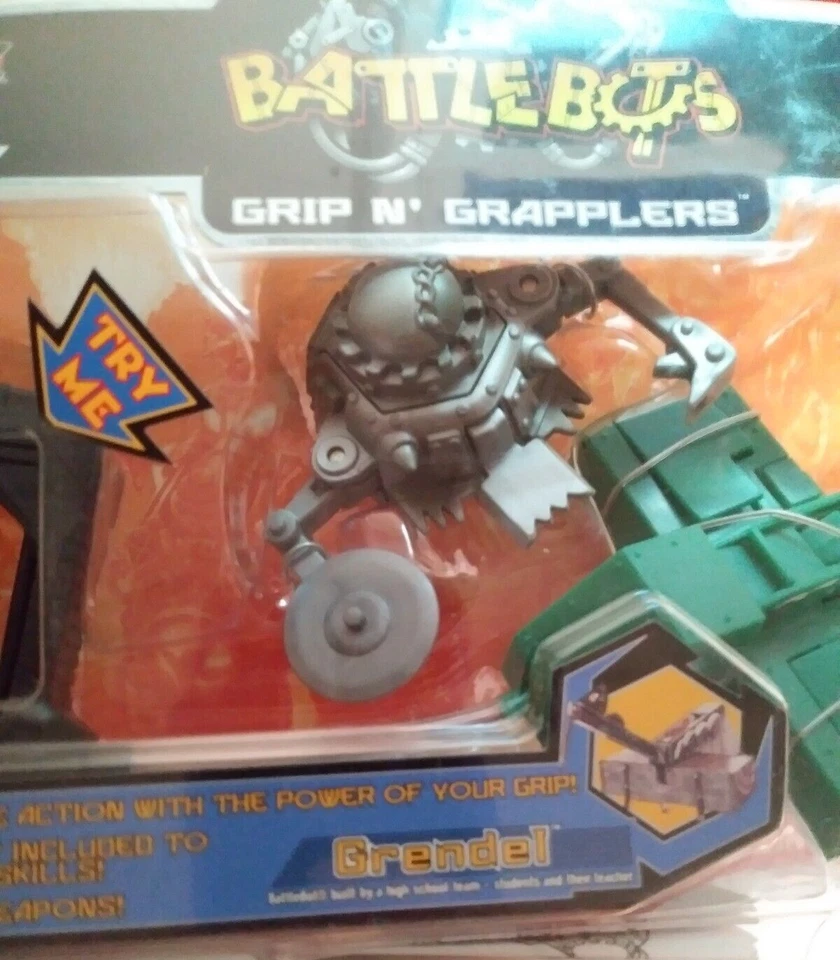 De colección 2001 Road Champs Battle Bots, Grab N Grip, Grendel, Nuevo en Paquete, Jakks Pacific Foto 4 de 4