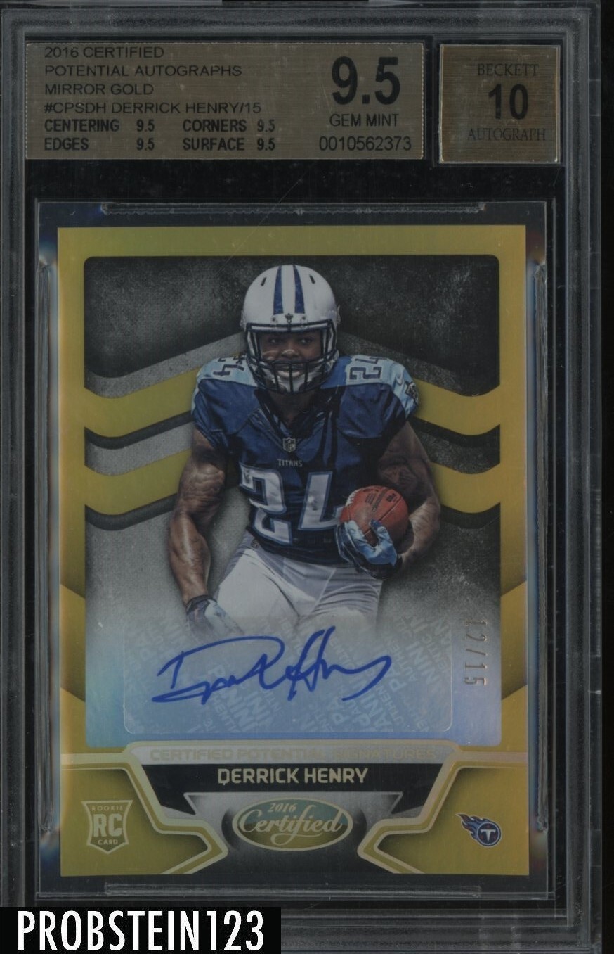 Derrick Henry Panini Certified Potential Mirror Signatures #CPSDH Gold
