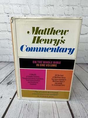 Matthew Henry s Commentary Whole Bible One Volume 1975 Hardcover DJ Zondervan
