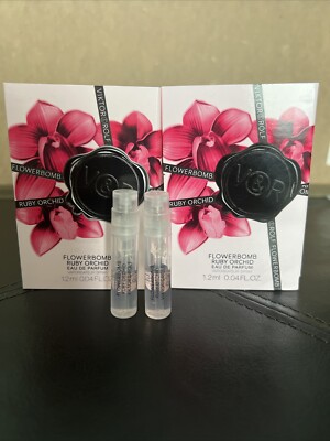 2×Viktor & Rolf Flowerbomb Ruby Orchid Eau De Parfum 1.2ml Perfume Sample