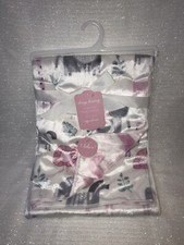 Girls Pink White Reversible Baby Blanket Lovey Safari Animals Elephants Jungle