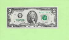 N1S .. 1976 .. UNCIRC $2  F 2961 7301 A ... 1976 $2  F-A         NICE NOTE   FRN