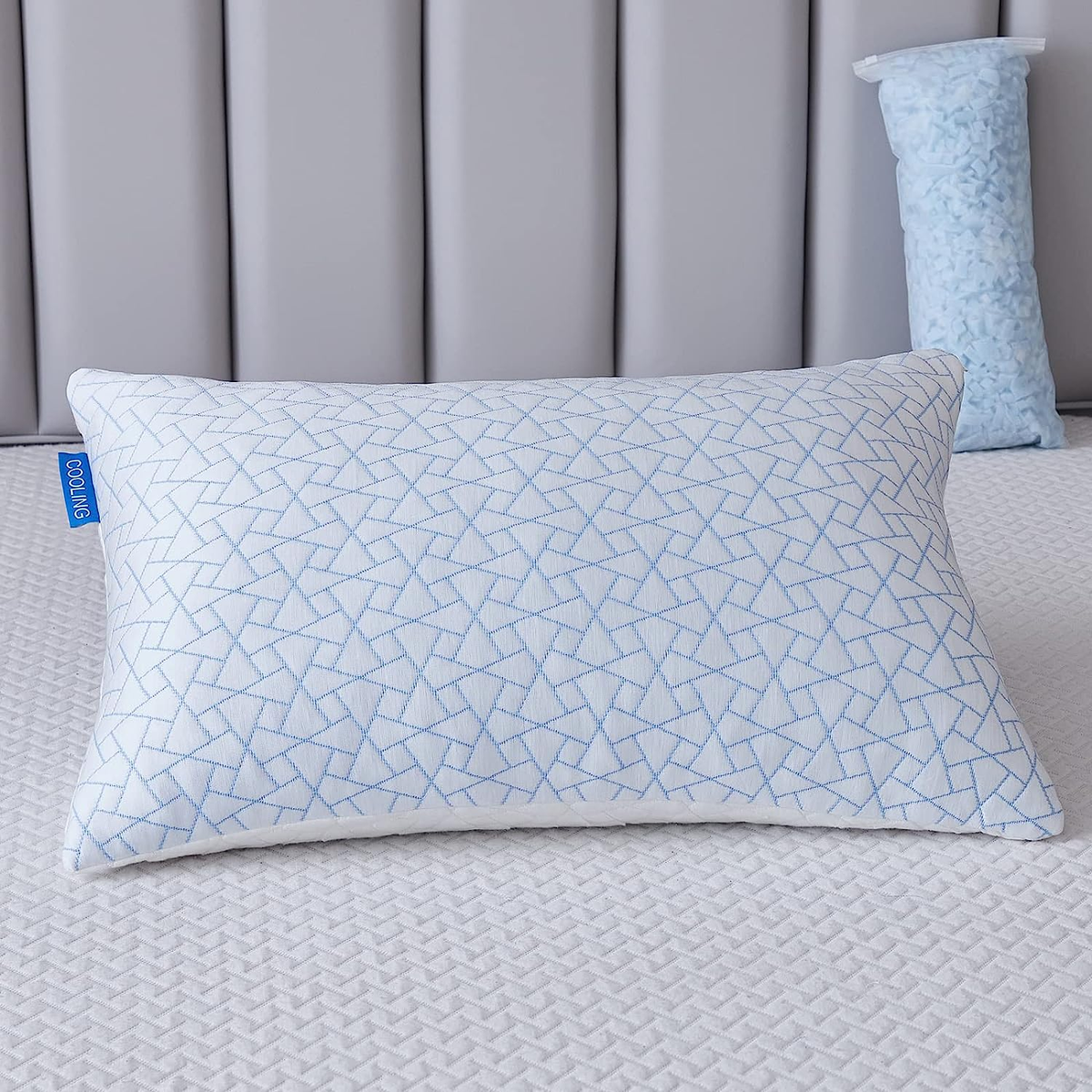 Cooling Pillow for Hot Sleepers King Size Pillows Firm Shredded Memory  Foam