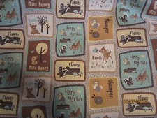 Bambi Thumper Flower Bunny baby toddler sheets set blocks tan