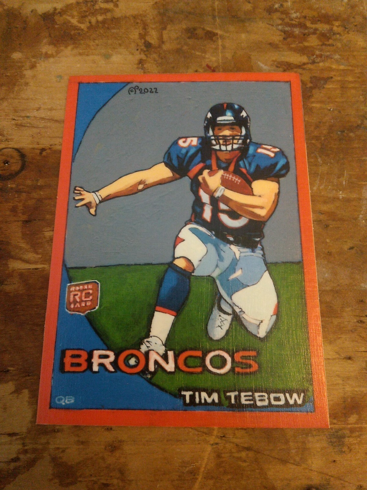 Football Art Card Print of Tim Tebow Rookie card, Limited edition of 500. eBay