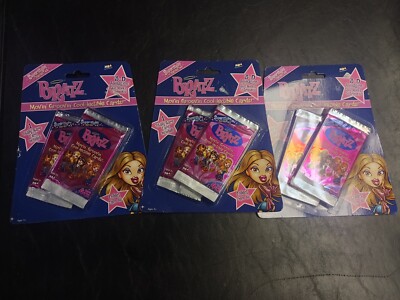 2003 BRATZ Movin Groovin 3-D Collectible Cards -2 Packs-RARE-VINTAGE-NEW!