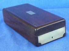 Antique Napoleonic Empire Military Officers Vanity Trousse Mahogany Case