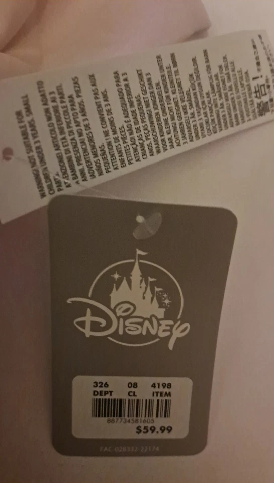 Vestido Princesa Cenicienta Disney - Niñas 11-12 Rosa Pálido y Púrpura Vestido Etiqueta $60 Foto 4 de 4