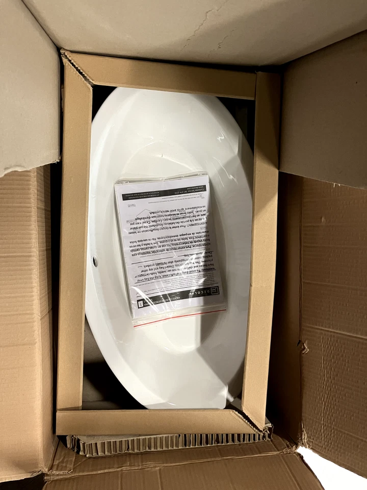 Decolav 1463-CWH овальная раковина для туалета со стекловидным стеклом выше прилавка, белая No1868 L14 - Изображение 3 из 4