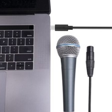 USB Type C Balanced Stereo to 3Pin XLRs Male Female Cord Adapter Connectors for