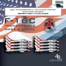 Galaxy D48079 USAF Thunderbirds F-16C Falcon Fighter COLOR SEPARATION DIE-CUT