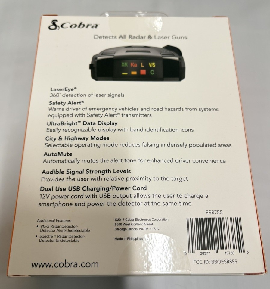 Cobra Radar Detector Mount Car DC Power Adapter For Cobra XRS-9330, 9340, 9345, 9370 Radar Detectors – UpBright Brand New Radar Detector Car Adapter - Foto 8