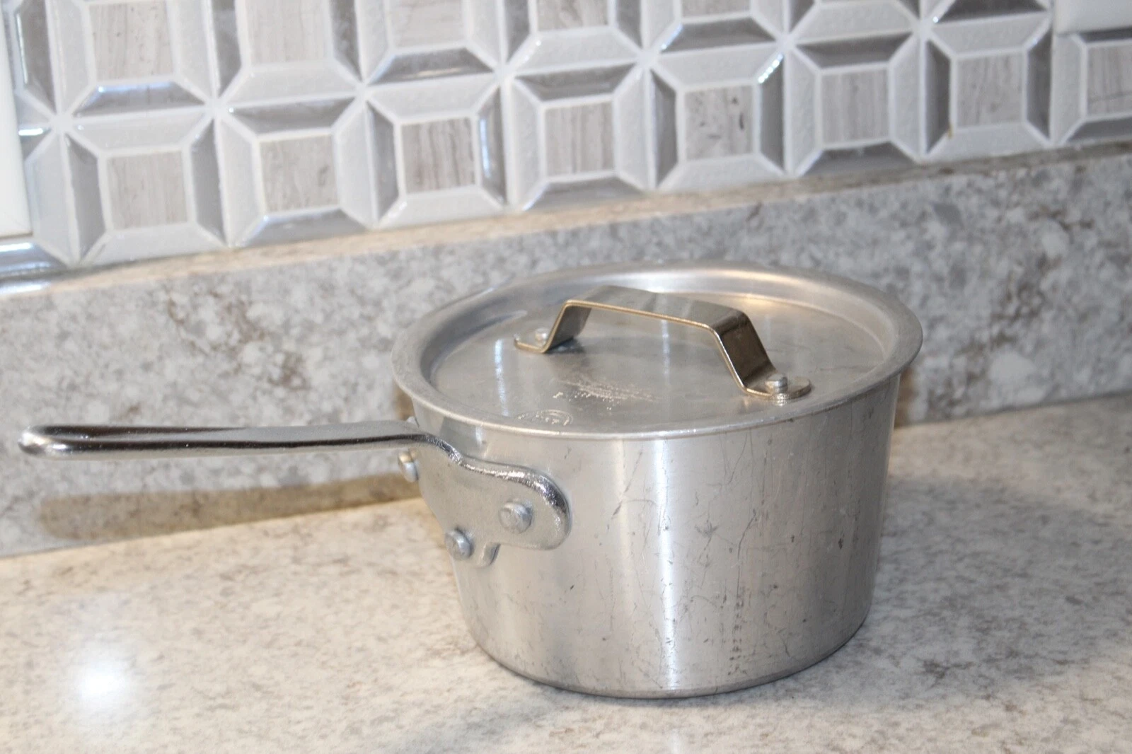 vintage Eagle ware pan, pot, 6.5" diam 3.5" deep aluminum NSF