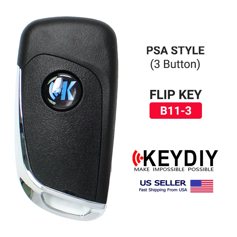 KEYDIY Car Flip Key Remote Peugeot, Citroën, DS Type B-Series 3 Buttons B11-3 - Image 3 of 3