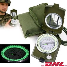 Bundeswehr Kompass Mit Etui Neu Armee Marschkompass Oliv Metallgehäuse Bw Army