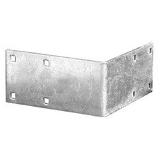 12-1/4" L x 5" H x 1/4" T Galvanized Steel Outside Corner End