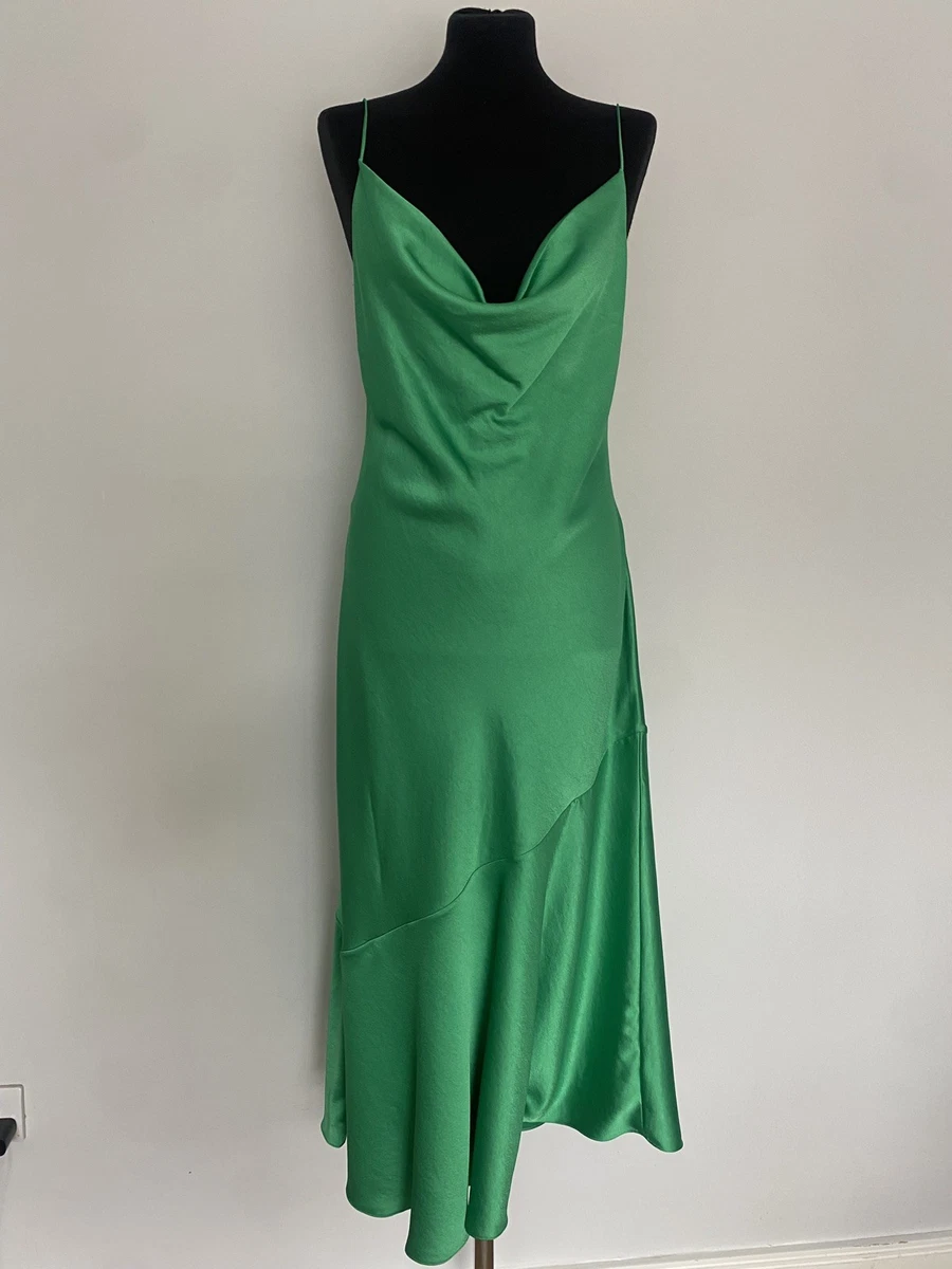 ted baker green one shoulder dress Ted Baker Gabie One-Shoulder Draped Dress