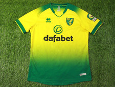 NORWICH CITY 2019/2020 FOOTBALL SOCCER SHIRT JERSEY HOME ERREA ORIGINAL SIZE M