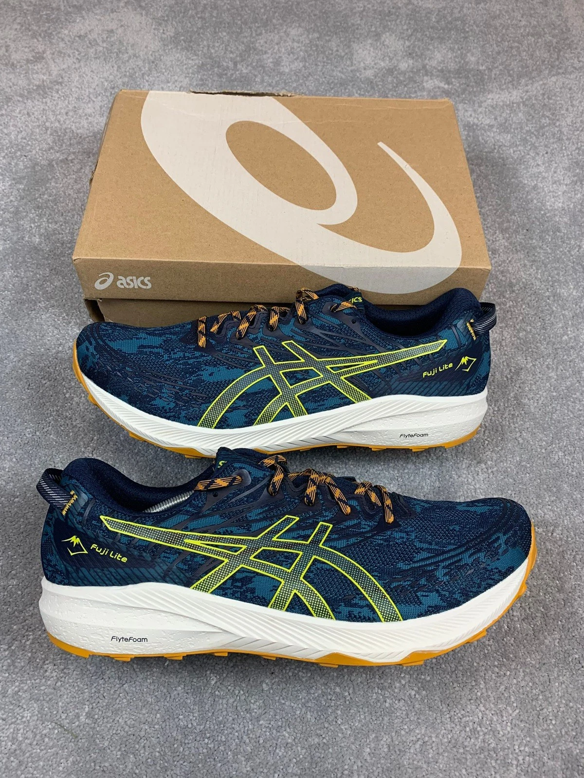 Asics Fuji Lite 3 trail Running Shoes Navy And Cream Men’s - Size 13