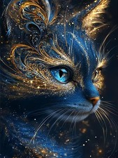 5D Black Cat Diamond Painting Kits for Adults Beginner,DIY Cat Diamond Art Ki...