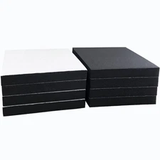 8 Pcs Black Adhesive Foam Padding, Closed Cell Foam Sheet 1/2" Thick 4 Inch X...