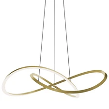 AFX CLSP32LAJUD Celeste 32"W Suspension Pendant - Brass