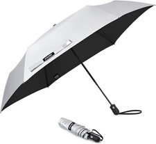 Compact Ultralight Travel Umbrella with UPF 50 UV Protection - 43-Inch Canopy