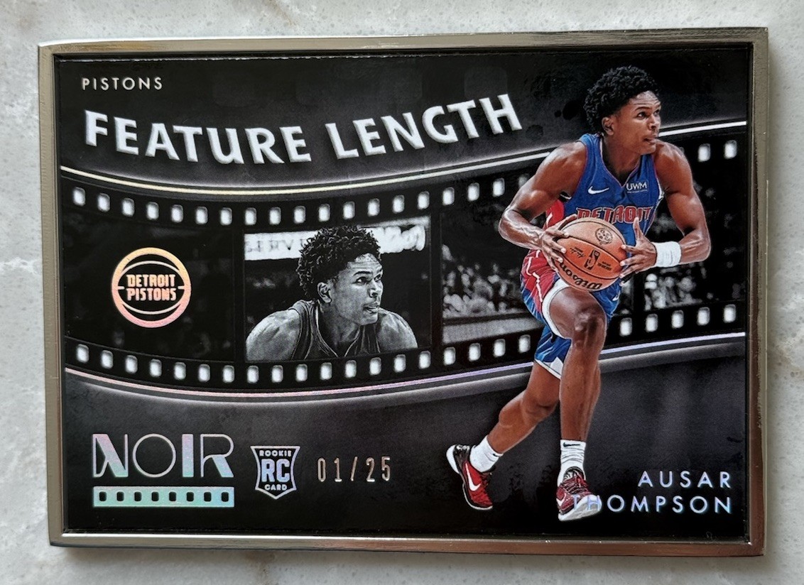 2023-24 Panini Noir - Feature Length Metal Frame Rookie Ausar Thompson /25 (RC)
