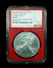 2016 W Burnished $1 Silver Eagle NGC MS 70 Eagle 30th Ann. Lettered Edge 6445