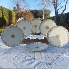 Set of 6 Limoges De Haviland Porcelain Plates circa 1897 - 1904