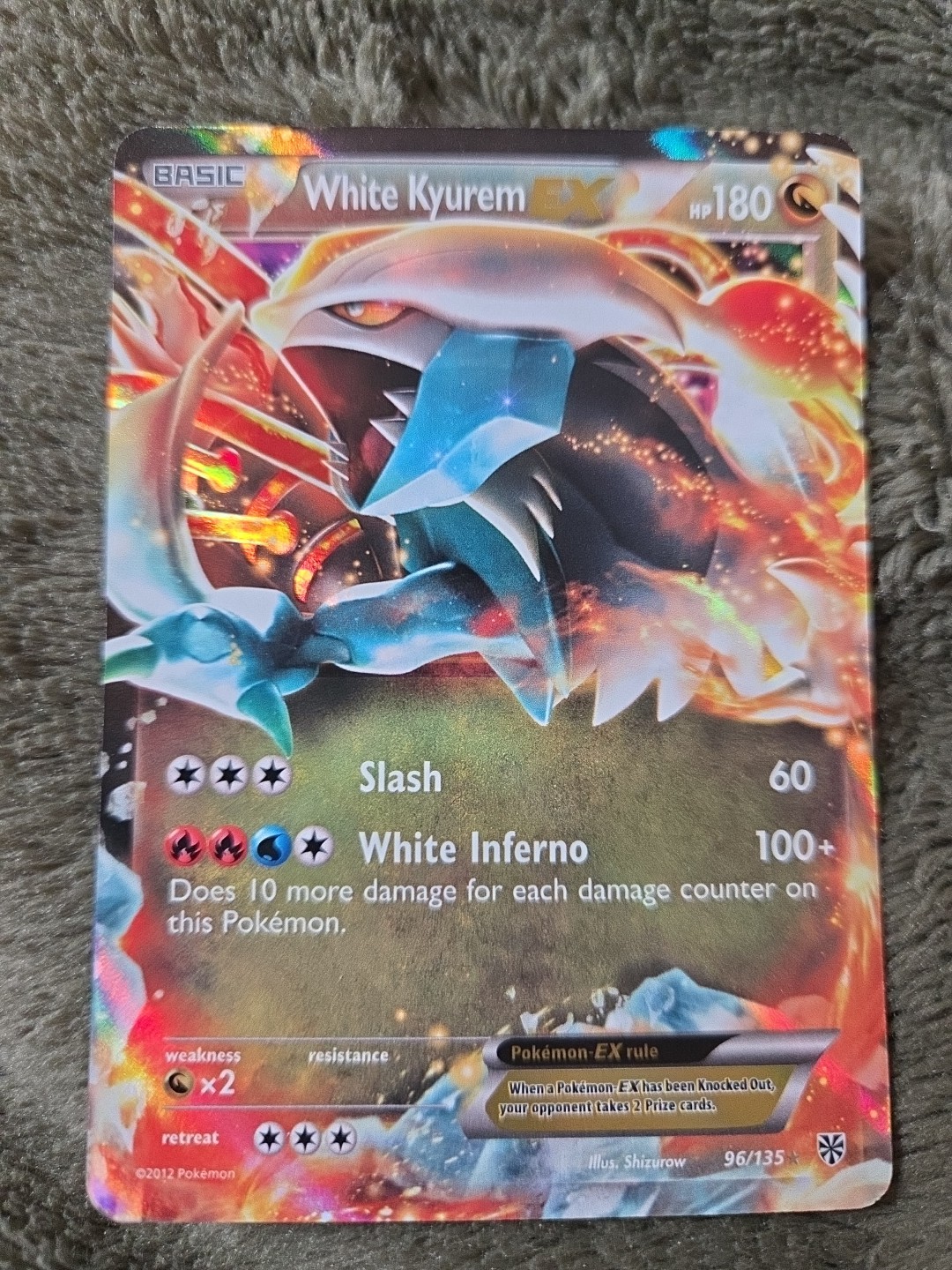 White Kyurem EX 96/135 Plasma Storm Holo