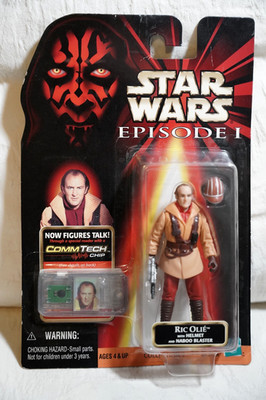 Star Wars Episode 1 - Figur Ric Olie Helmet and Naboo Blaster - Hasbro 1999 OVP