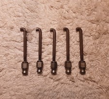 Lot of 5 Vintage Round Banjo Bracket Hooks and Nuts for Notched Tension Hoop