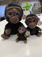 Ty ROMEO Beanies Handsome Gorilla set of three 3” 6” and 9”  very good condition