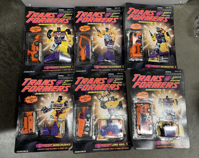 RARE Transformers G2 Orange Constructicons Complete Set MOC Sig Gregg Berger