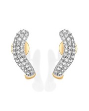 PAVOI 14K Yellow Gold Plated 925 Sterling Silver Post CZ 13mm,