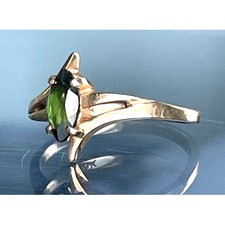 Yellow Gold And Emeral Ring Size 6.75 Emerald 10k Estate
