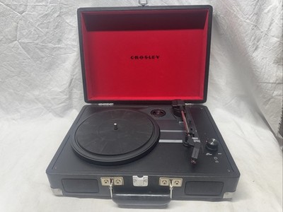 Crosley Cruiser Deluxe CR8005A-BK Black Portable Turntable Not Tested