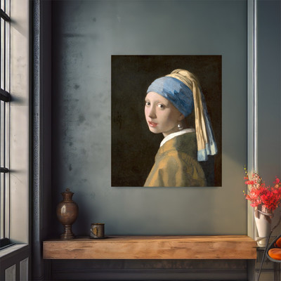 Jan Vermeer - Das Mädchen mit dem Perlenohrring - Kaschierung unter 2 mm Acrylgl