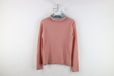 Magaschoni Womens XS Blank Soft Cashmere Knit Layered Turtleneck Sweater Pink