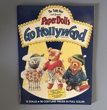 Vintage 1989 Teddy Bear And Friends Go Hollywood PAPER DOLLS 12 Dolls Uncut