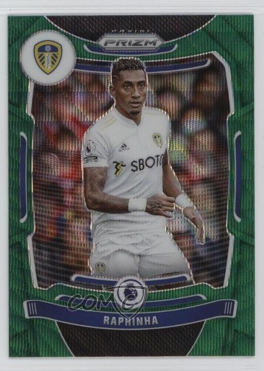 2021-22 Panini Prizm Premier League Green Wave Prizm Raphinha #220 9mn