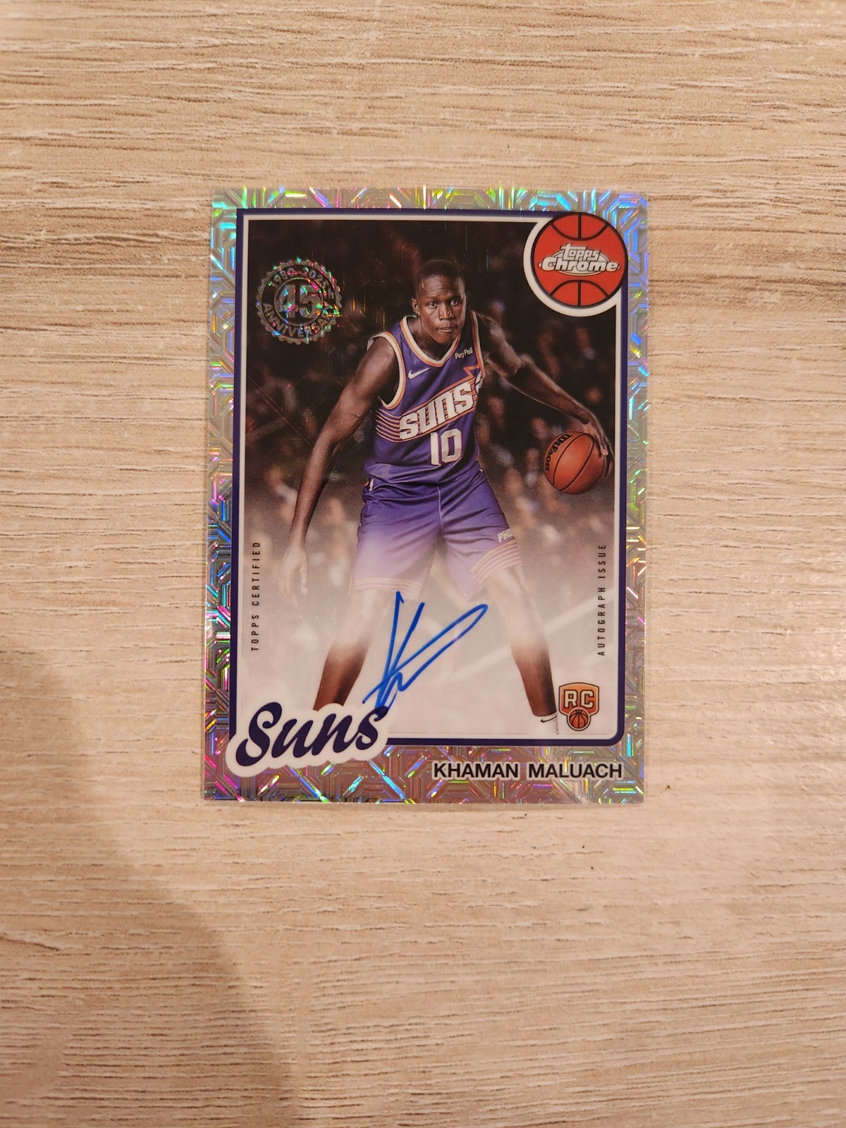 2025 Topps Chrome - KHAMAN MALUACH Rookie RC On Card Auto 45th Mojo Silver Pack