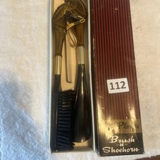 Vintage Horse Themed Wall Plaque Brush  Shoe Horn No. 5011 With Original Box